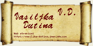 Vasiljka Dutina vizit kartica